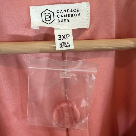 Candace Cameron Bure Coat Classic Mid Length Retro Blossom Peach 3XP - Picture 3 of 7